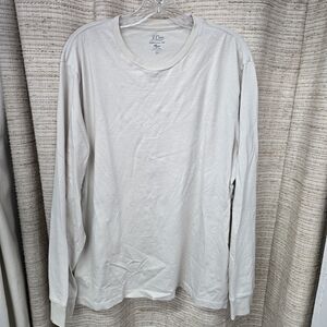 J Crew Men's Cream Long Sleeve Shirt